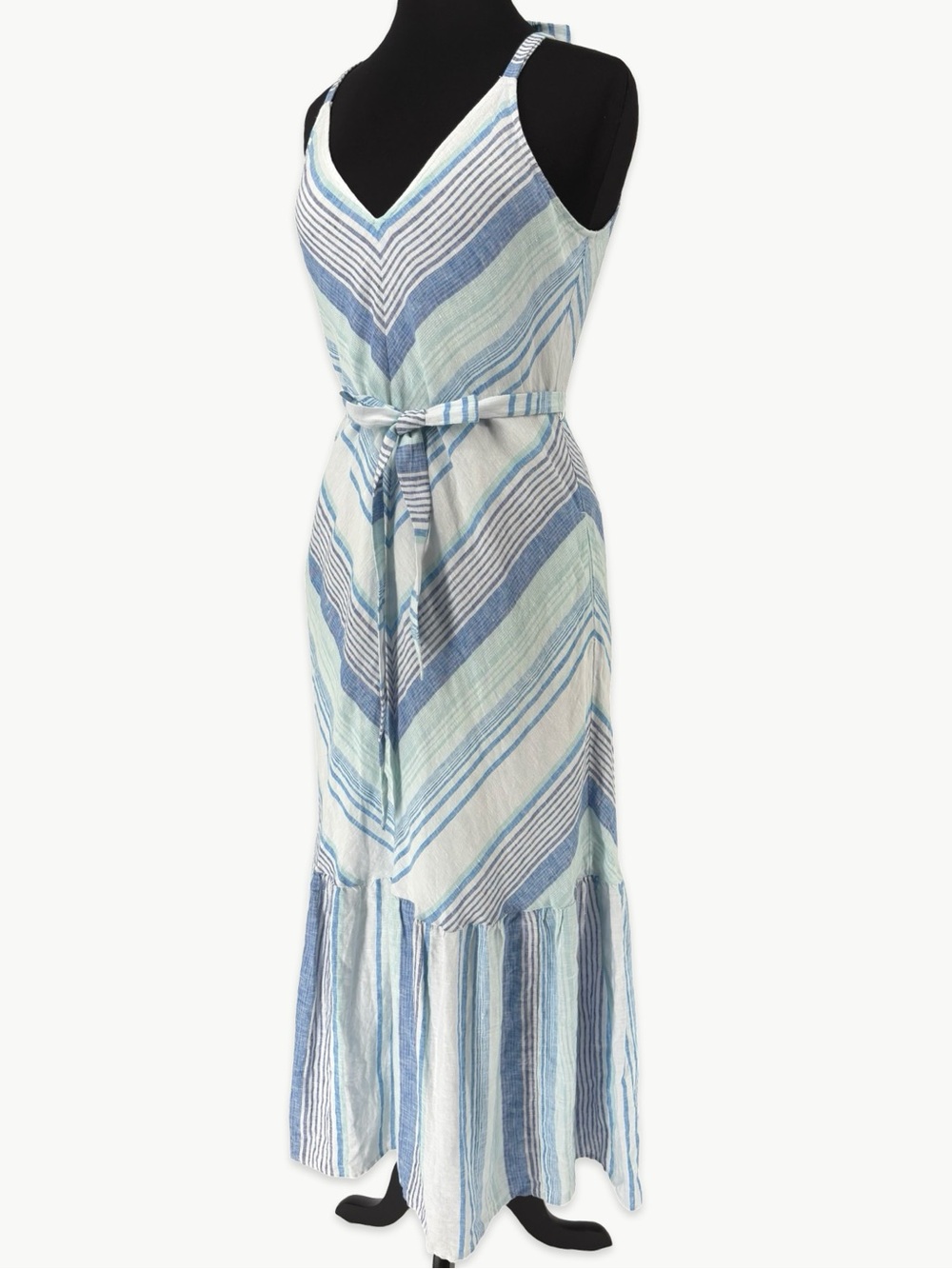 Tommy Bahama Ocean Reverie Maxi Dress Size Small Linen Stripe NWT Resort Beach - Picture 6 of 16